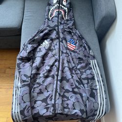 Bape X Adidas Shark Hoodie