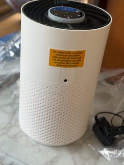 White Air Purifier with Top Control Panel