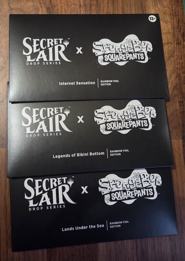 Magic The Gathering MTG Secret Lair - Spongebob Squarepants Bundle - Rainbow Foil - New Sealed