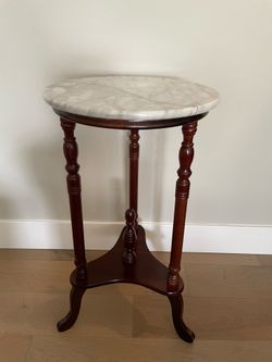 Vintage marble top plant stand