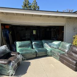 Leather Couch And Recliner