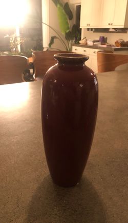 Heavy Red Vase
