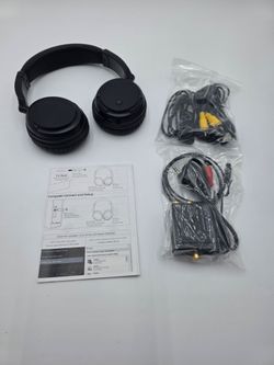 BAOBER Wireless Bluetooth Headphones over-ear design with a low-latency transmitter for TV and PC