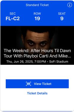 The weekend after hours till dawn tour Floor tickets