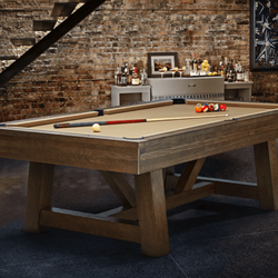 Brunswick Botanic Pool Table, Rustic Dark Brown
