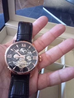 Invicta Authentic New Automatic Gold Leather Watches