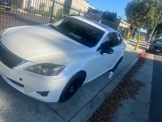 Lexus IS Sedan White with Black Wheels