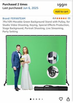 7x10 BRAND NEW Green screen 50% off