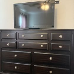 Dresser With Mirror And TV