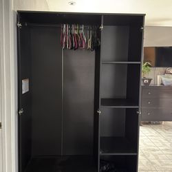 Ikea  Black  BRIMNES wardrobe