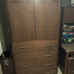 Office Armoire,Desk, File Cabinet & Chair