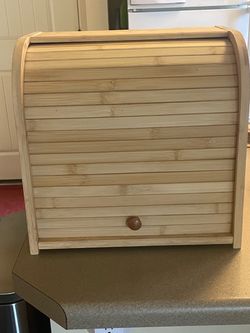 2-Bamboo Roll-Top Bread Boxes