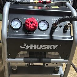 Husky 4.5 Gal Air Compressor Portable Silent Corded Electric