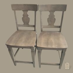 Set of 4 Pier 1 Bar Stools – Solid Wood, Rustic Finish