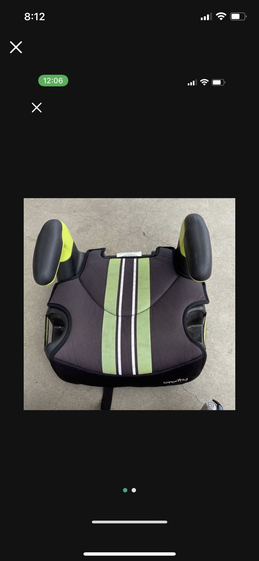 Evenflo Green Booster Car Seat