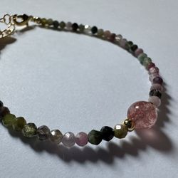Genuine Tourmaline Handmade Bracelet 