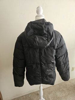 Black Puffer Jacket W/hood