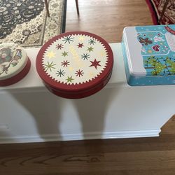 Put Your Christmas Cookies In These Nice Tins And One Box. 