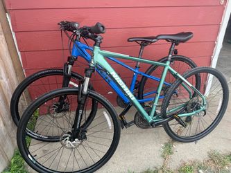 2 bikes one trek and one Nishiki