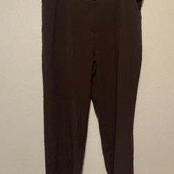 Sag Harbor, Women’s  Dark Brown Straight Leg Dress Pants, Plus Size 18