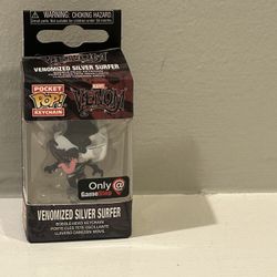 Funko - Pocket Pop Venomized Silver Surfer Marvel Keychain Vinyl Figure Gamestop