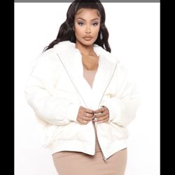 White bomber Jacket Size XL $30