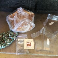 Longaberger Vintage 2001 Christmas Shining Star Red Basket Combo