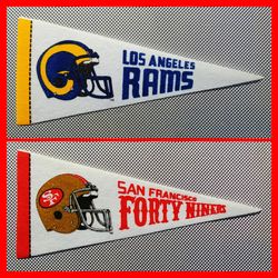 Rams & 49ers Mini Pennants-NEW