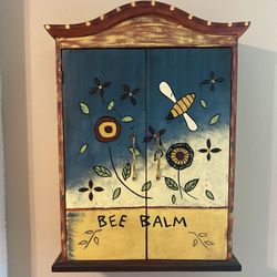 Bee Balm Handcrafted Wall Cabinet 