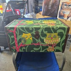 Colorful Owl-Themed Storage Chest