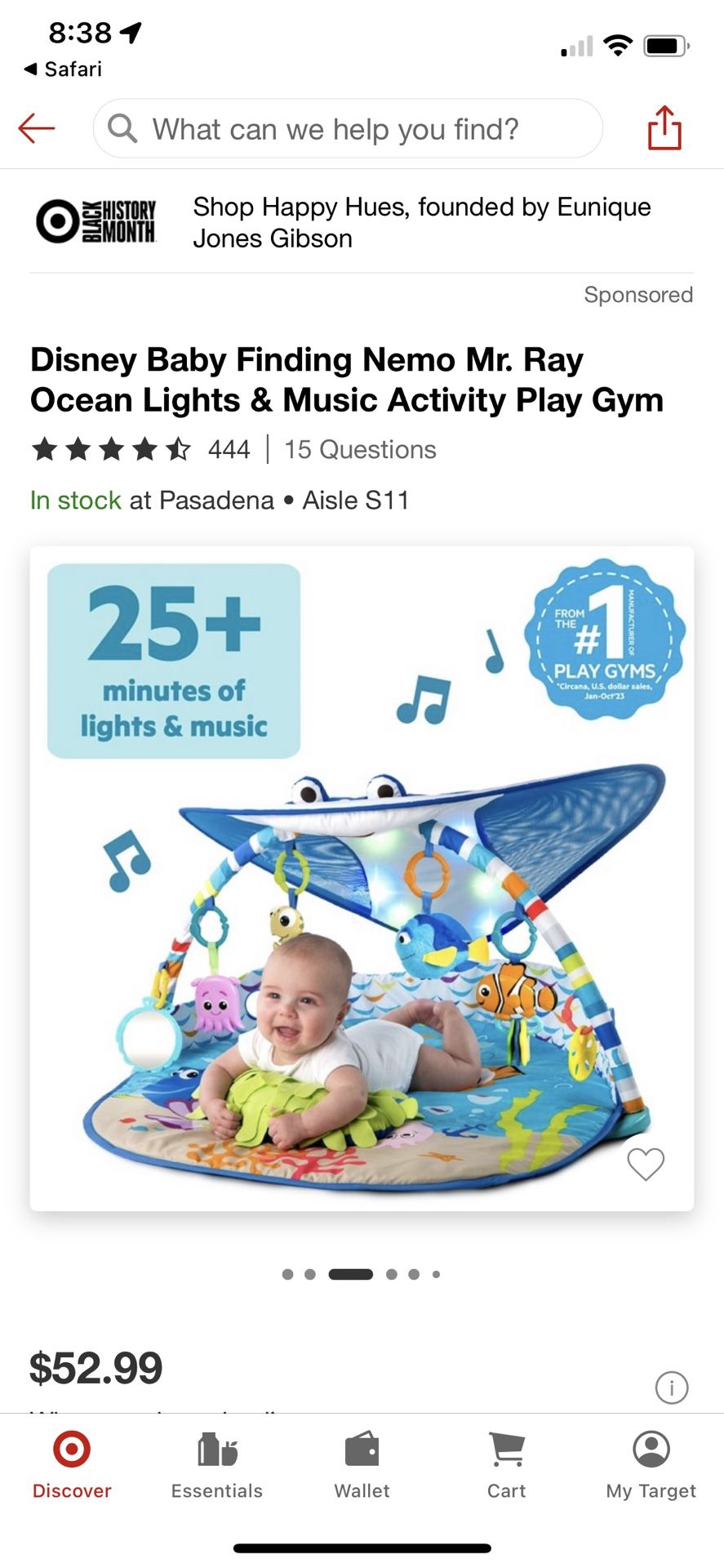 Finding Nemo Tummy Time Mat