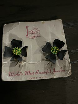 Vintage Judy Lee Clip On Earrings