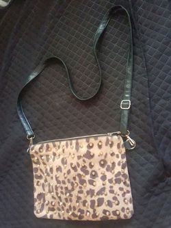 Leopard cross body satchel