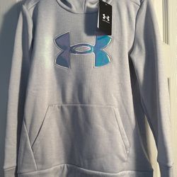 Girls New Under Armour Fleece Hoodie Size L