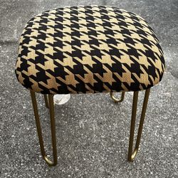 Metal Stool New Upholstery Fabric 