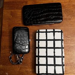 3 Piece Wallet Set (black And Black/white)