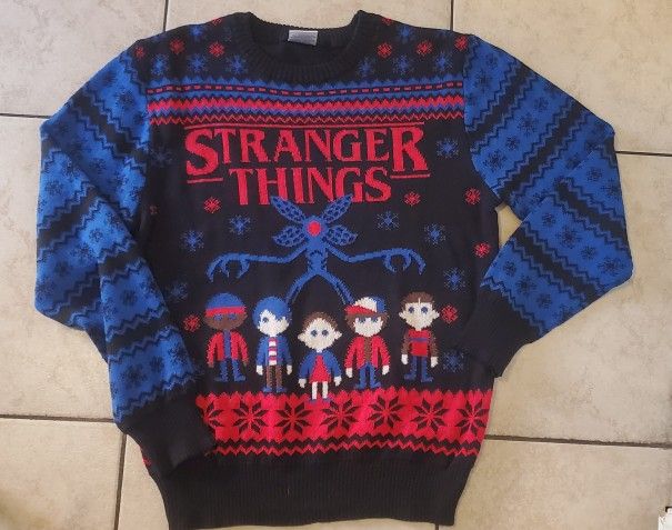 Stranger Things Christmas Sweater. Size Large 