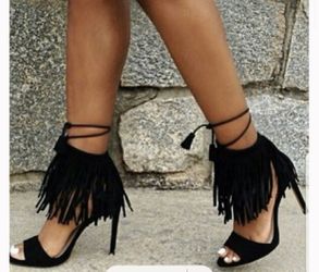 ZARA FRINGE HEELS