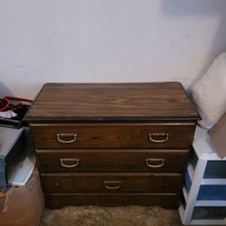 Dark Wood Short Dresser