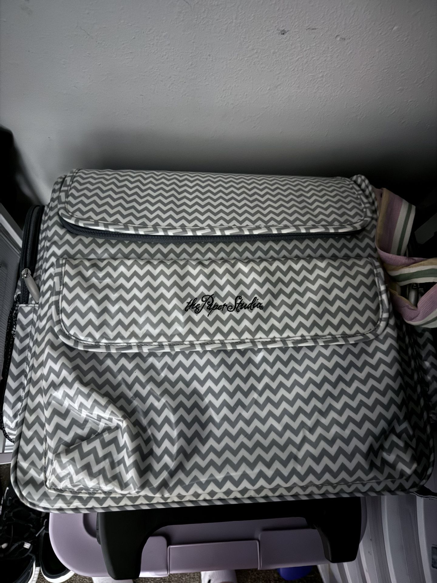 Scrapbook Paper, Supplies, and Craft Rolling Bag 