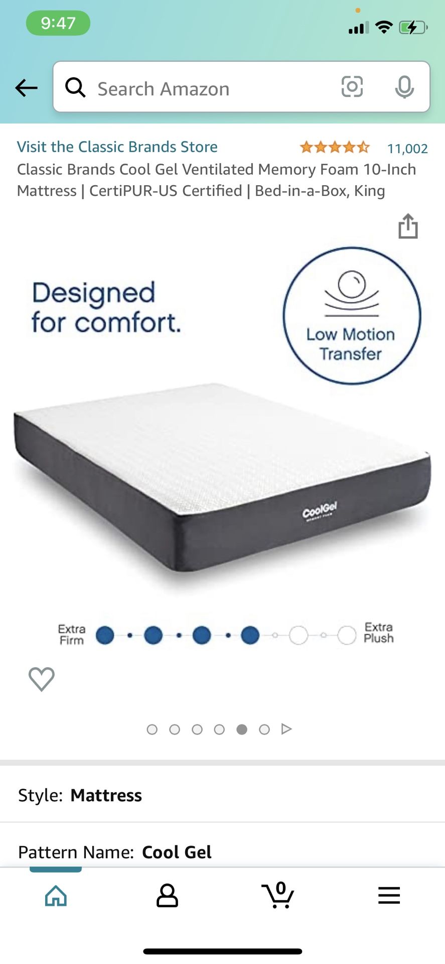 Brand 10” King Size MemoryFoam Cool Brands Gel