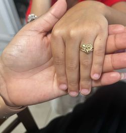 Toddler heart nugget ring