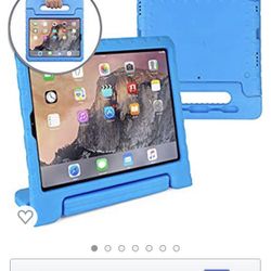 Rugged Kids Case-Protective Case for iPad Pro 12.9 3rd Generation 2018/Child Proof Cover-Stand/Handle/Pencil/Charge/Card Slot-Blue