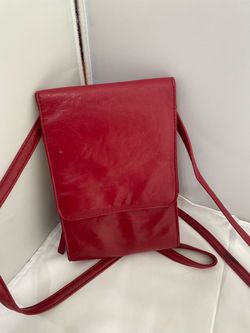 Narrow Faux Leather Crossbody Wallet