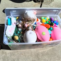 Box Full Of Easter Ornaments 