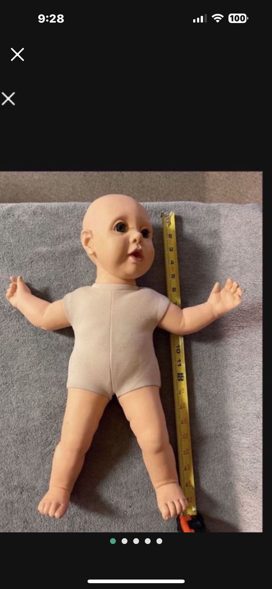 CA. 1980s. J TURNER REAL BABY. NO HAIR.SOFT TORSO. HASBRO