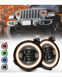 Pair of 9” inch round headlights for jeep Wrangler JL or gladiator