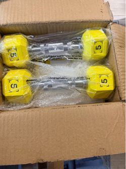 New rubber coated hex head dumbbells