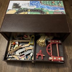 KidKraft Metropolis Wooden Train Set and Train Table With Accessories 