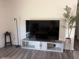 Tv console with LED/remote for 80” tv